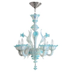 An Italian Opaline Glass Chandelier