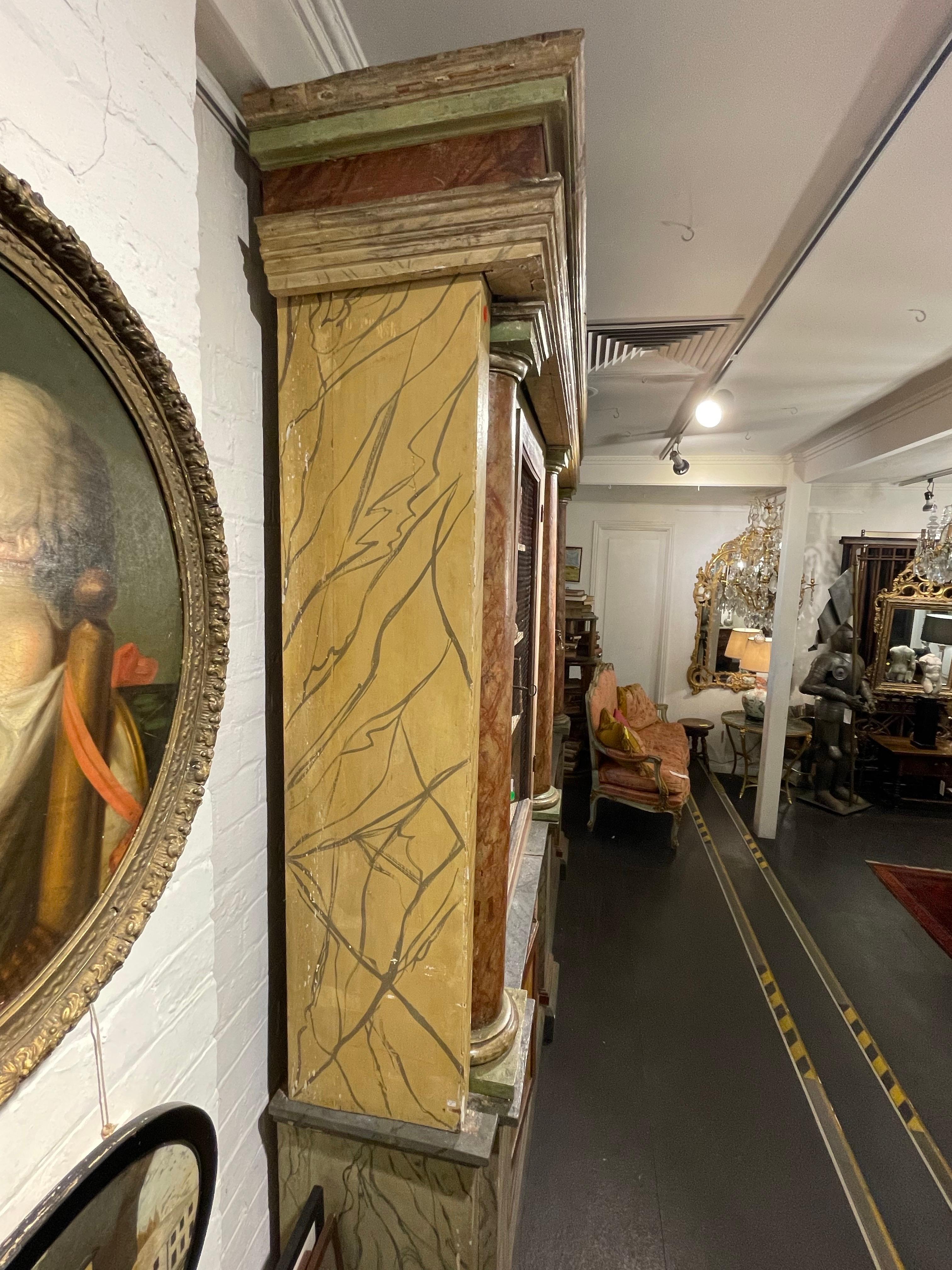 An Italian Painted Bookcase, Late 19th Century For Sale 7