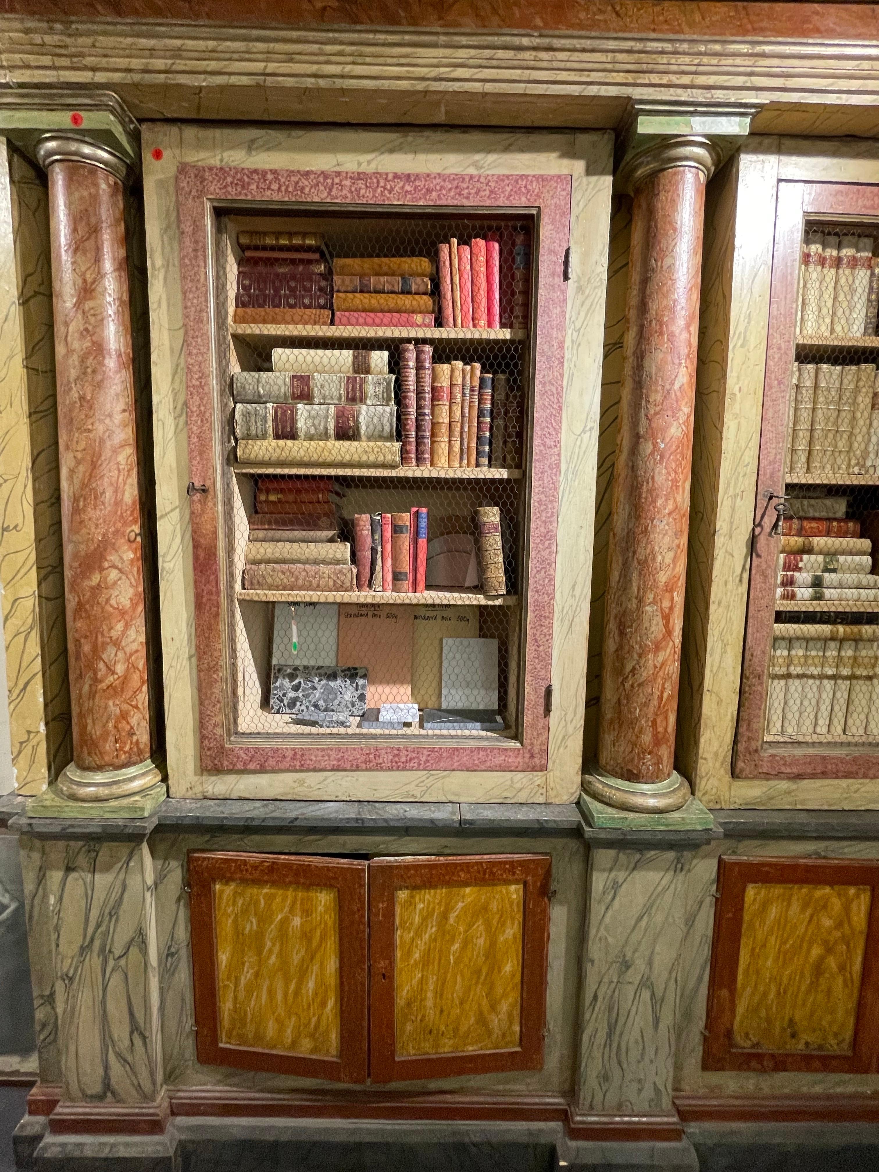 An Italian Painted Bookcase, Late 19th Century For Sale 8