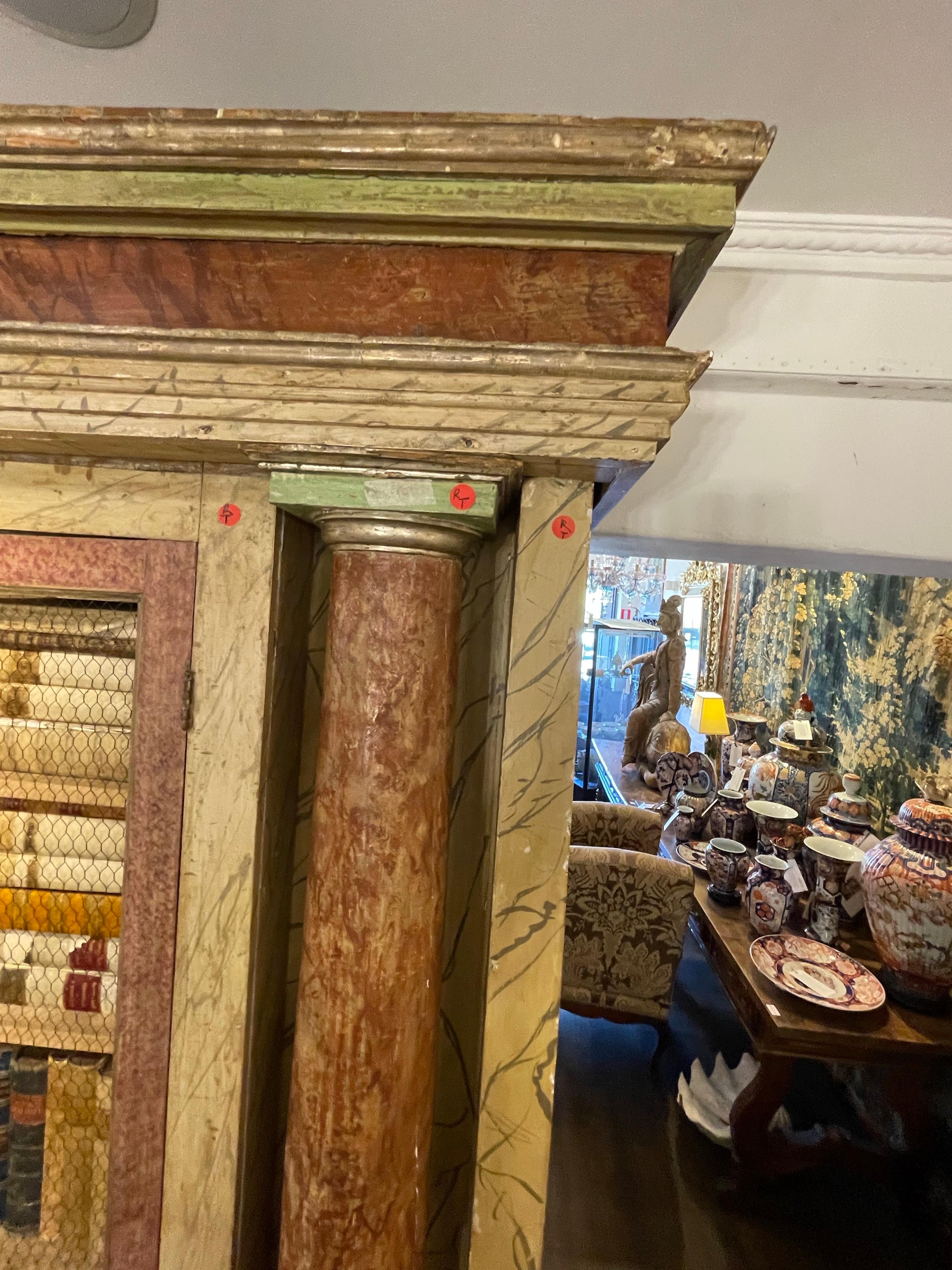 An Italian Painted Bookcase, Late 19th Century In Good Condition For Sale In ARMADALE, VIC