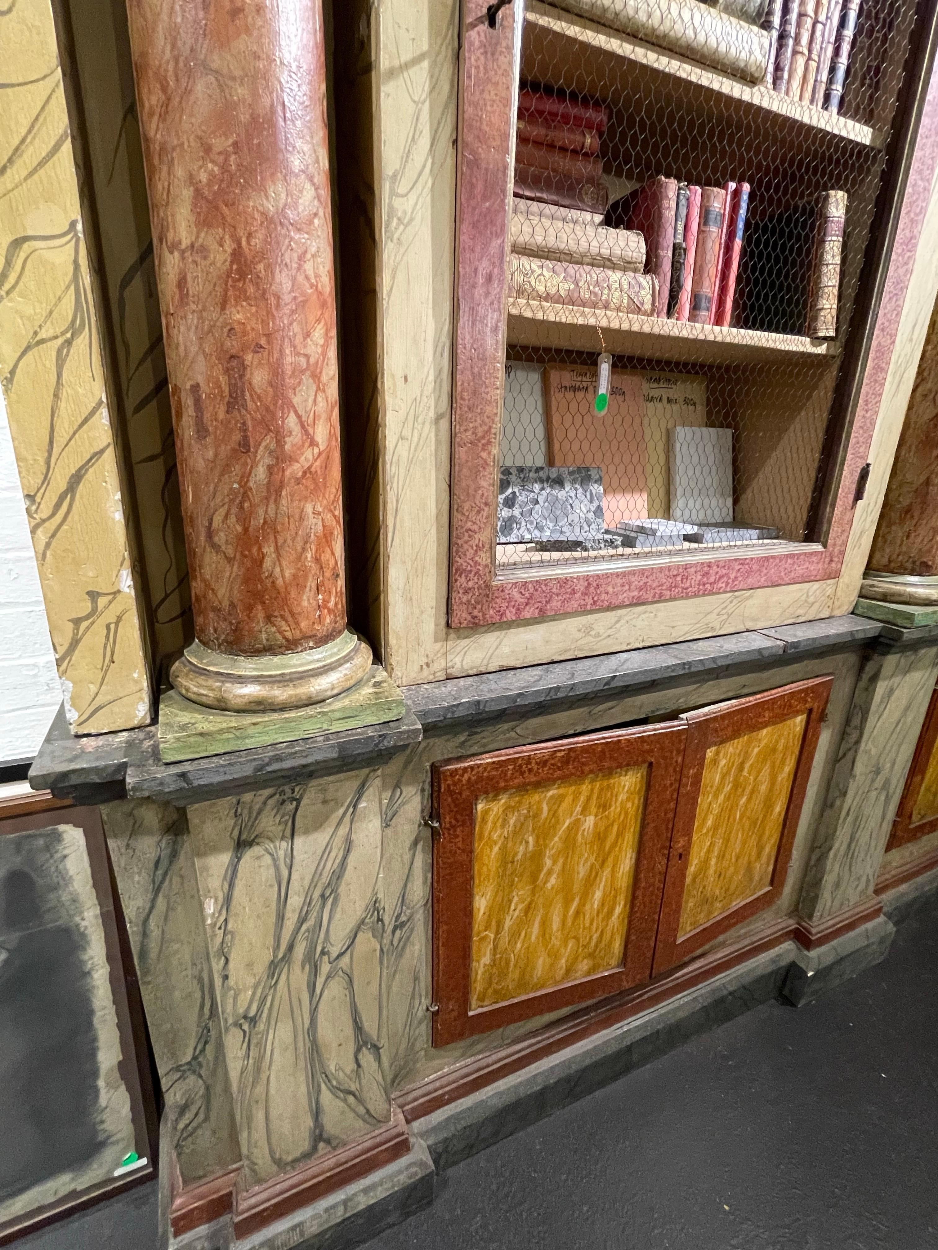 An Italian Painted Bookcase, Late 19th Century For Sale 1