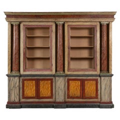 An Italian Painted Bookcase, Late 19th Century