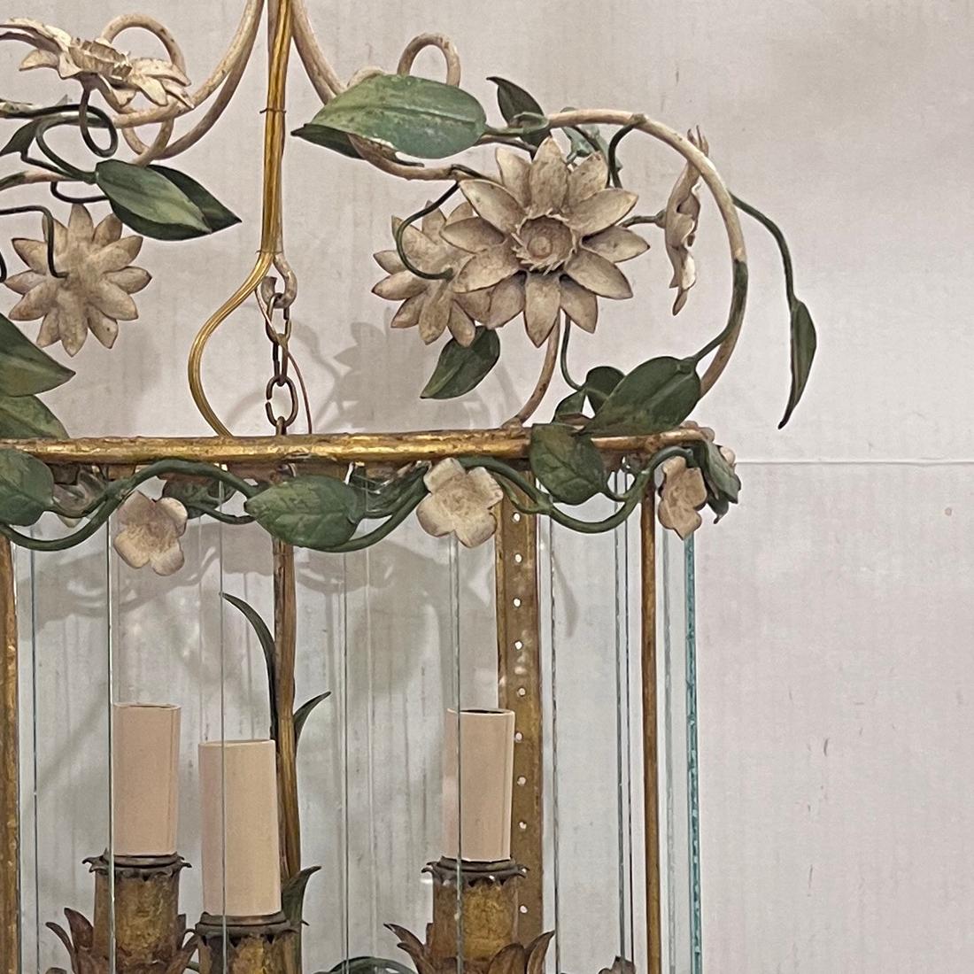 Metal An Italian Painted Lantern For Sale