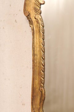 An Italian Pair of Ornate Gold Wall Mirrors w/Baroque Influenced Design