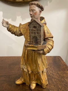 An Italian Polychrome Figure of a Saint, 18th Century