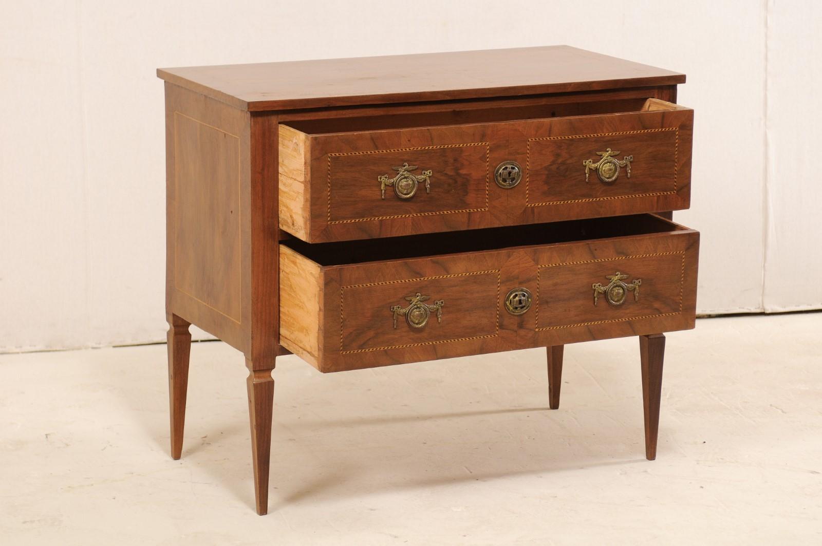 Italian Raised Two-Drawer Chest, Early 20th Century 4