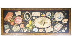 An Italian Renaissance-Style Long Table with Trompe L'Oeil Designs