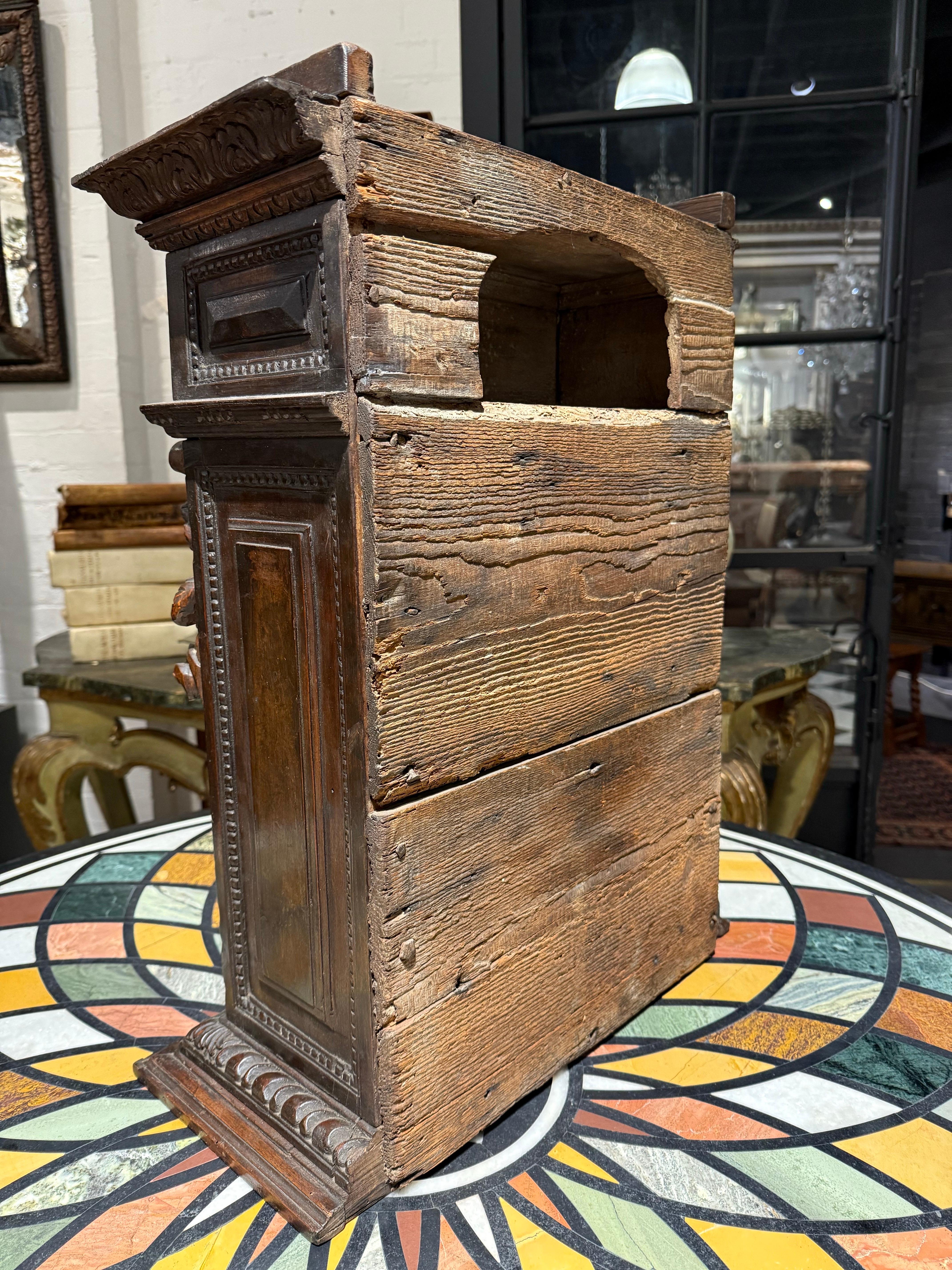 18th Century and Earlier An Italian Renaissance Style Walnut Studiolo Cabinet, 17th Century For Sale