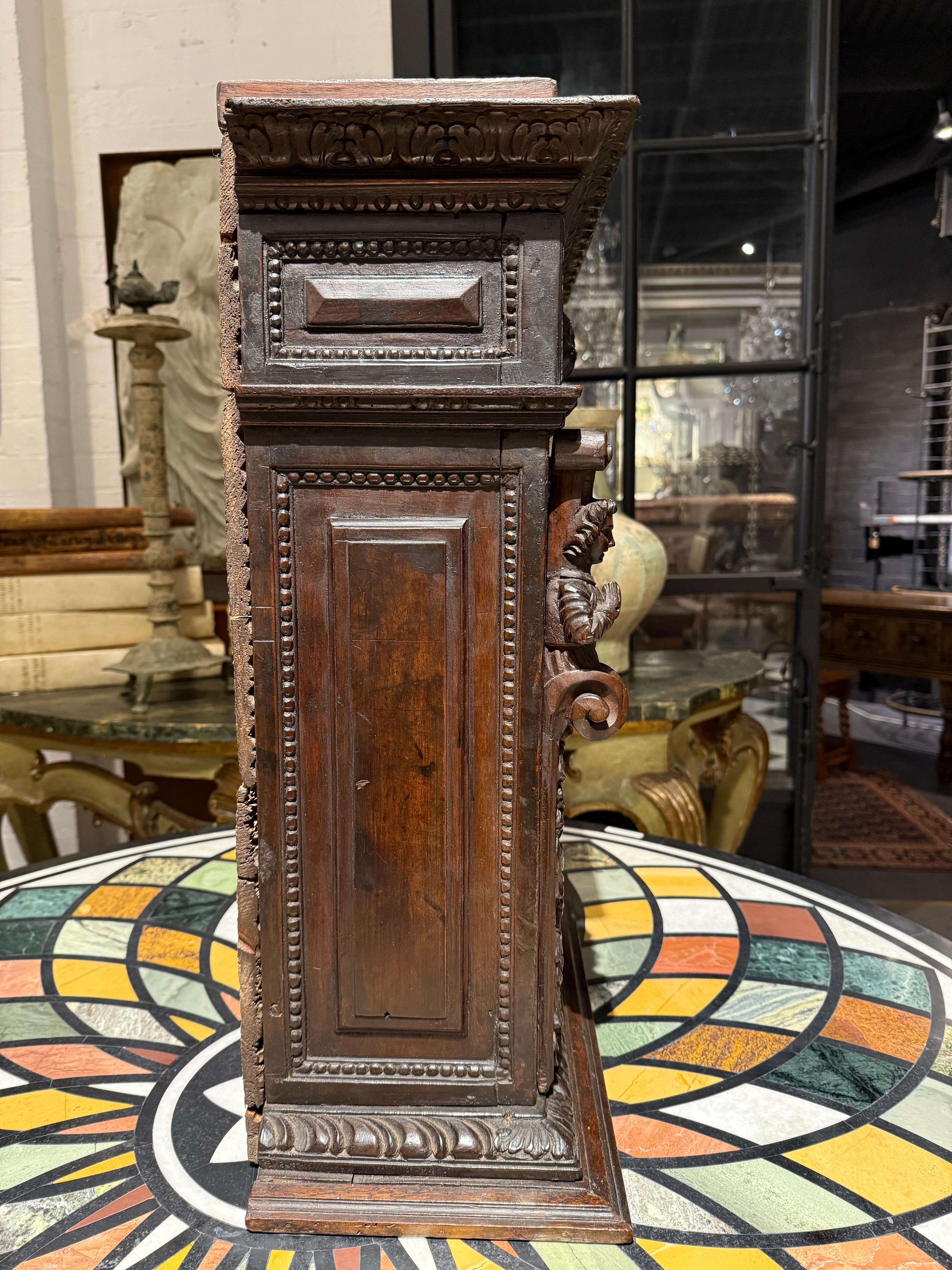 An Italian Renaissance Style Walnut Studiolo Cabinet, 17th Century For Sale 3