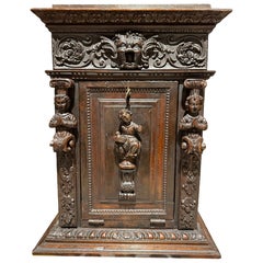 An Italian Renaissance Style Walnut Studiolo Cabinet, 17th Century