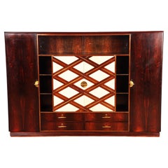 Vintage Italian Rosewood and Parchment Cabinet by Paolo Buffa circa 1940