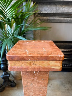 An Italian Rossa Verona Marble Pedestal
