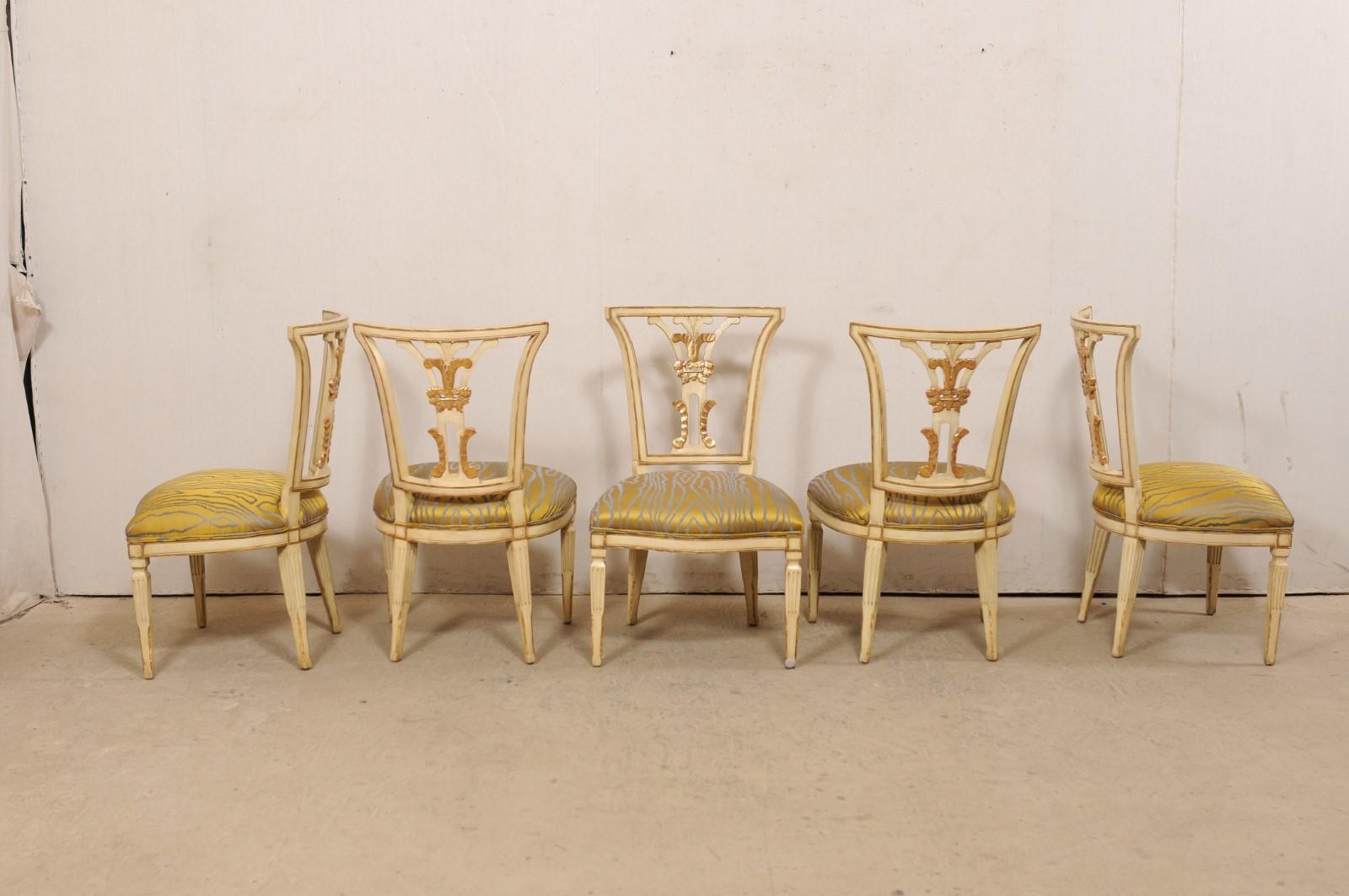 Italian Set of Ten Dining Chairs W/ Front and Backs Carved & W/Original Gilt 4