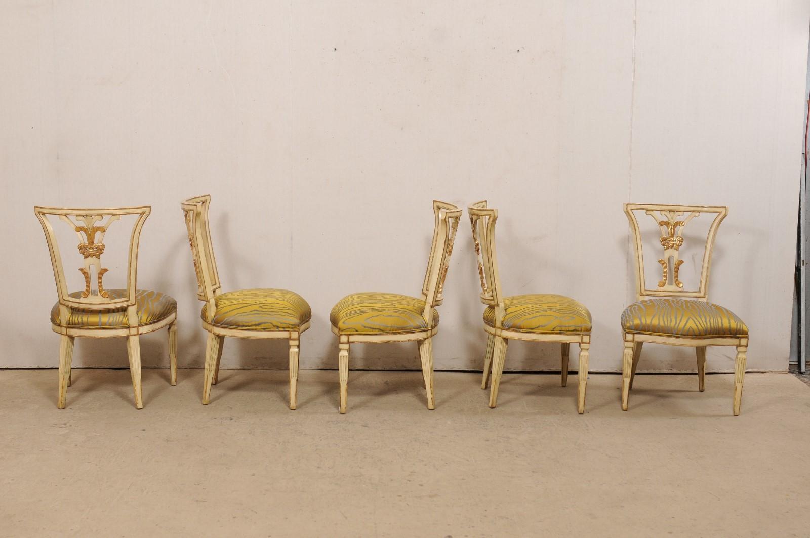 Italian Set of Ten Dining Chairs W/ Front and Backs Carved & W/Original Gilt 5