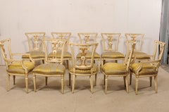 Italian Set of Ten Dining Chairs W/ Front and Backs Carved & W/Original Gilt