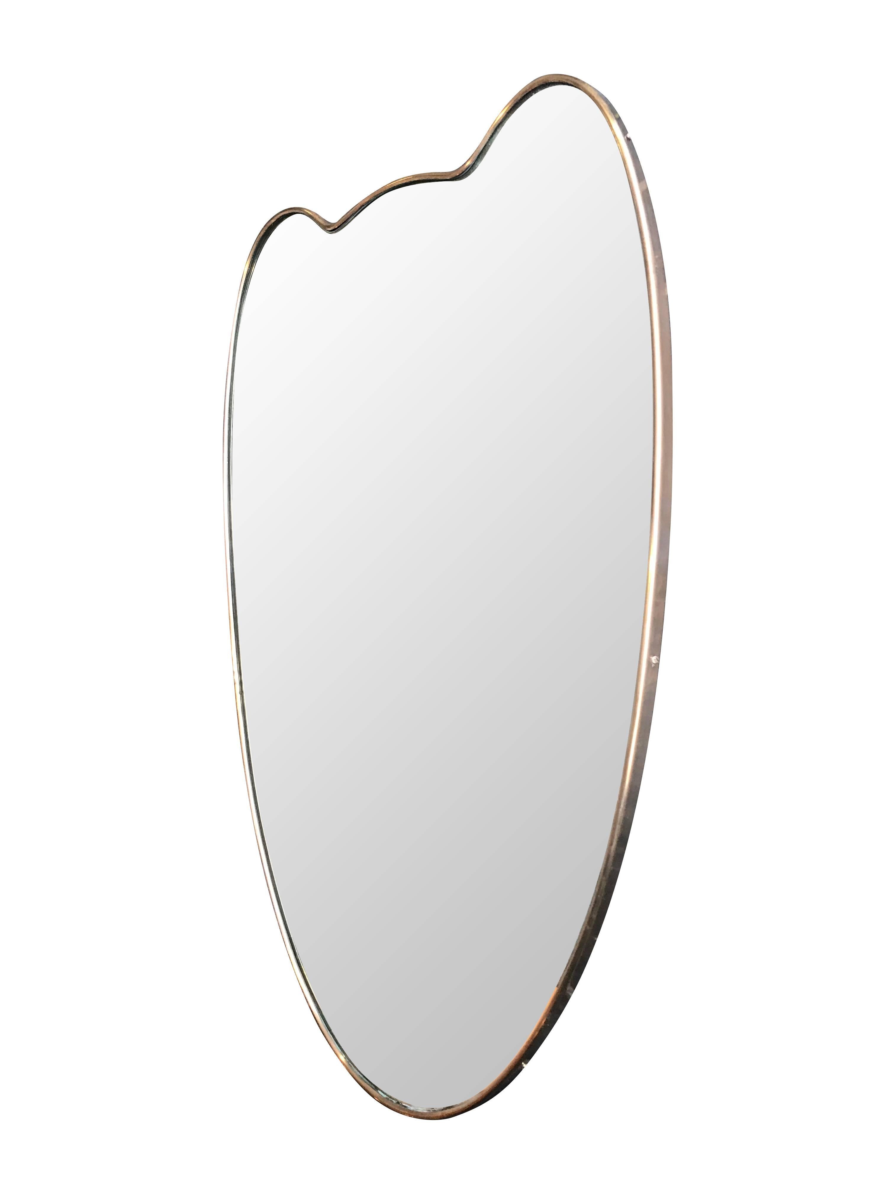 Mid-Century Modern Italian Shield Mirror