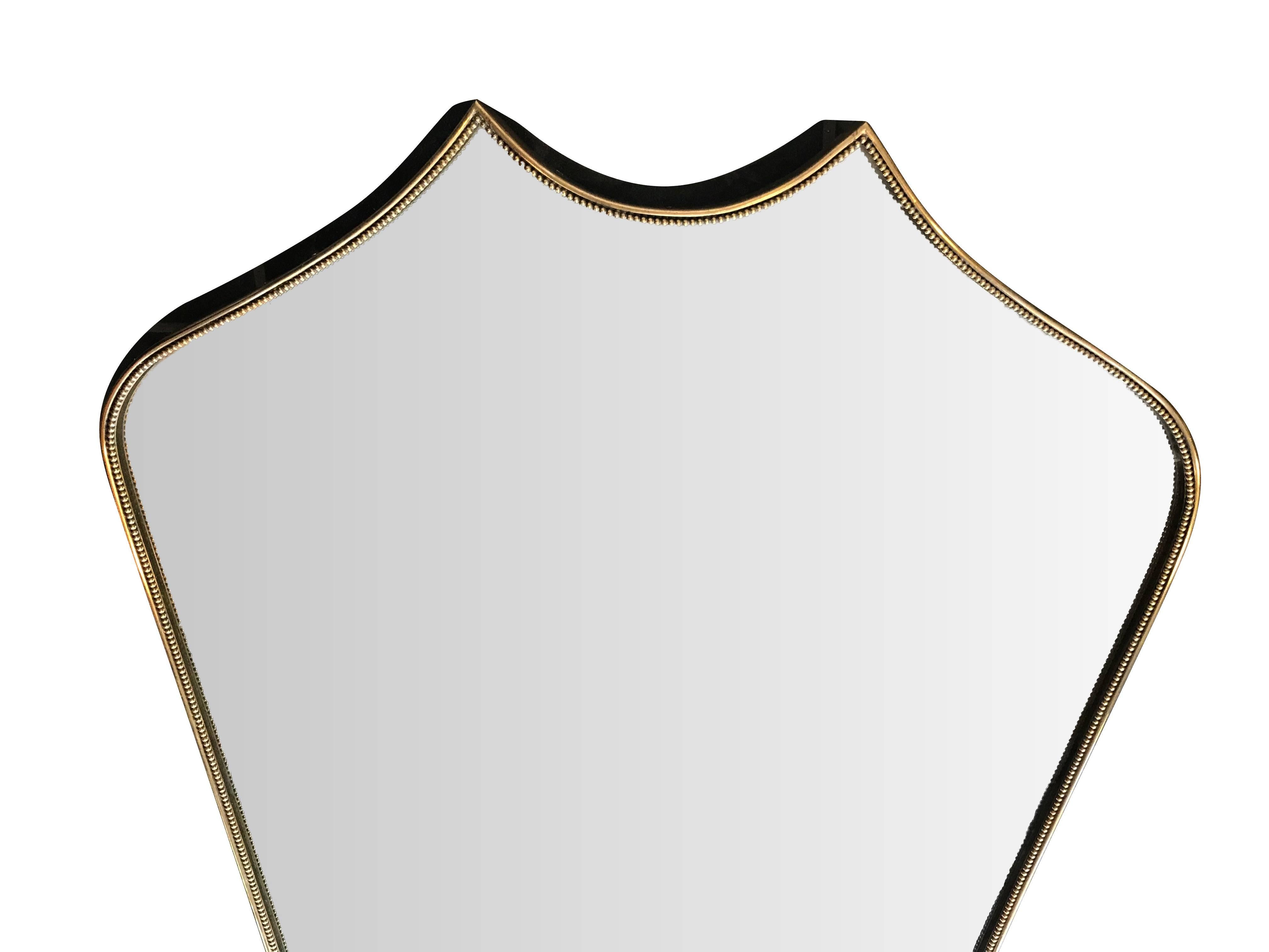 Mid-20th Century Italian Shield Mirror