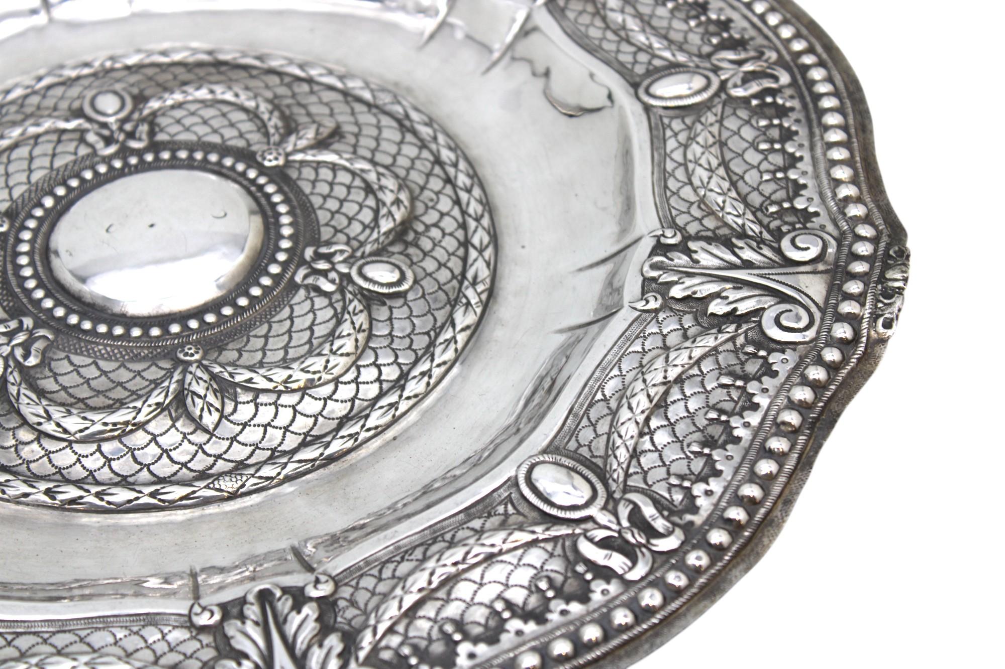 An Italian Silver Passover Seder Plate, Venice Circa 1800 For Sale 1