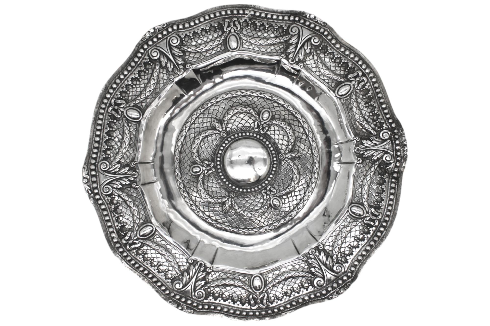 An Italian Silver Passover Seder Plate, Venice Circa 1800 For Sale 2