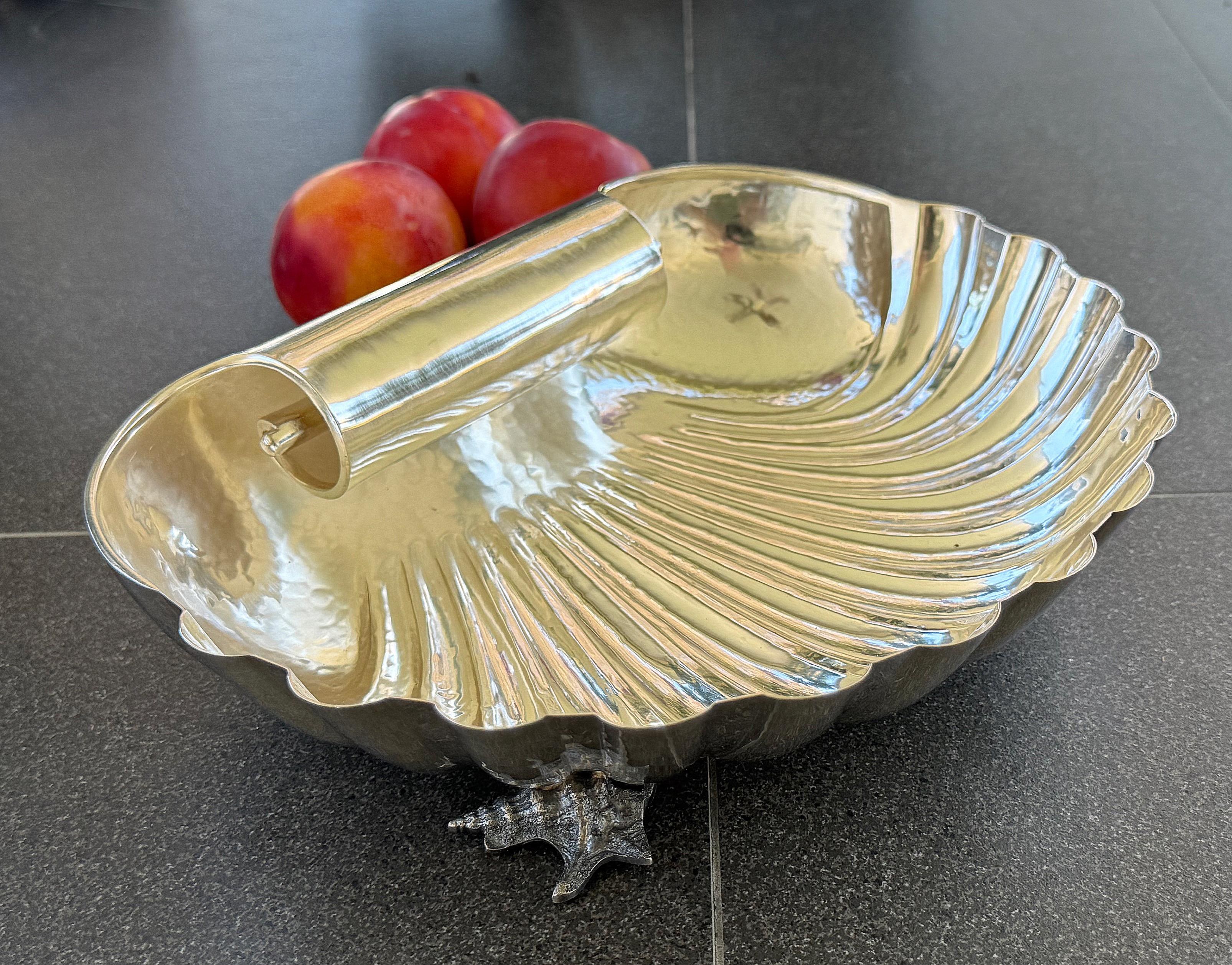 Centro de mesa italiano de plata en forma de concha de Buccellati, S. XX en venta 4
