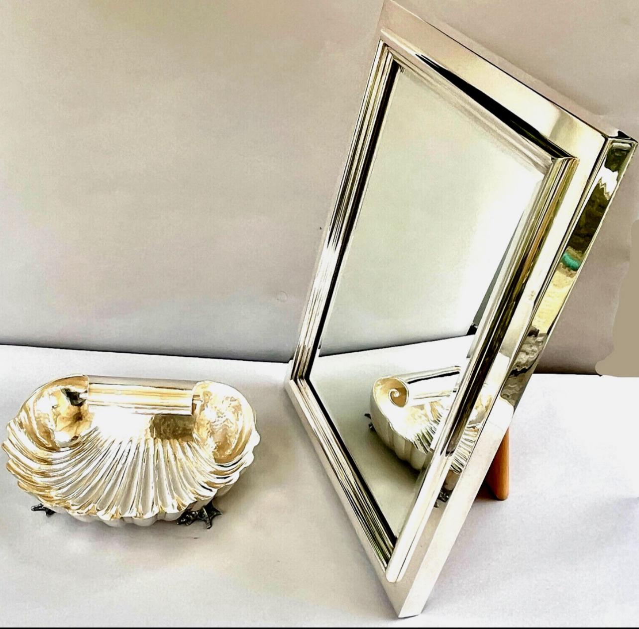Centro de mesa italiano de plata en forma de concha de Buccellati, S. XX en venta 5