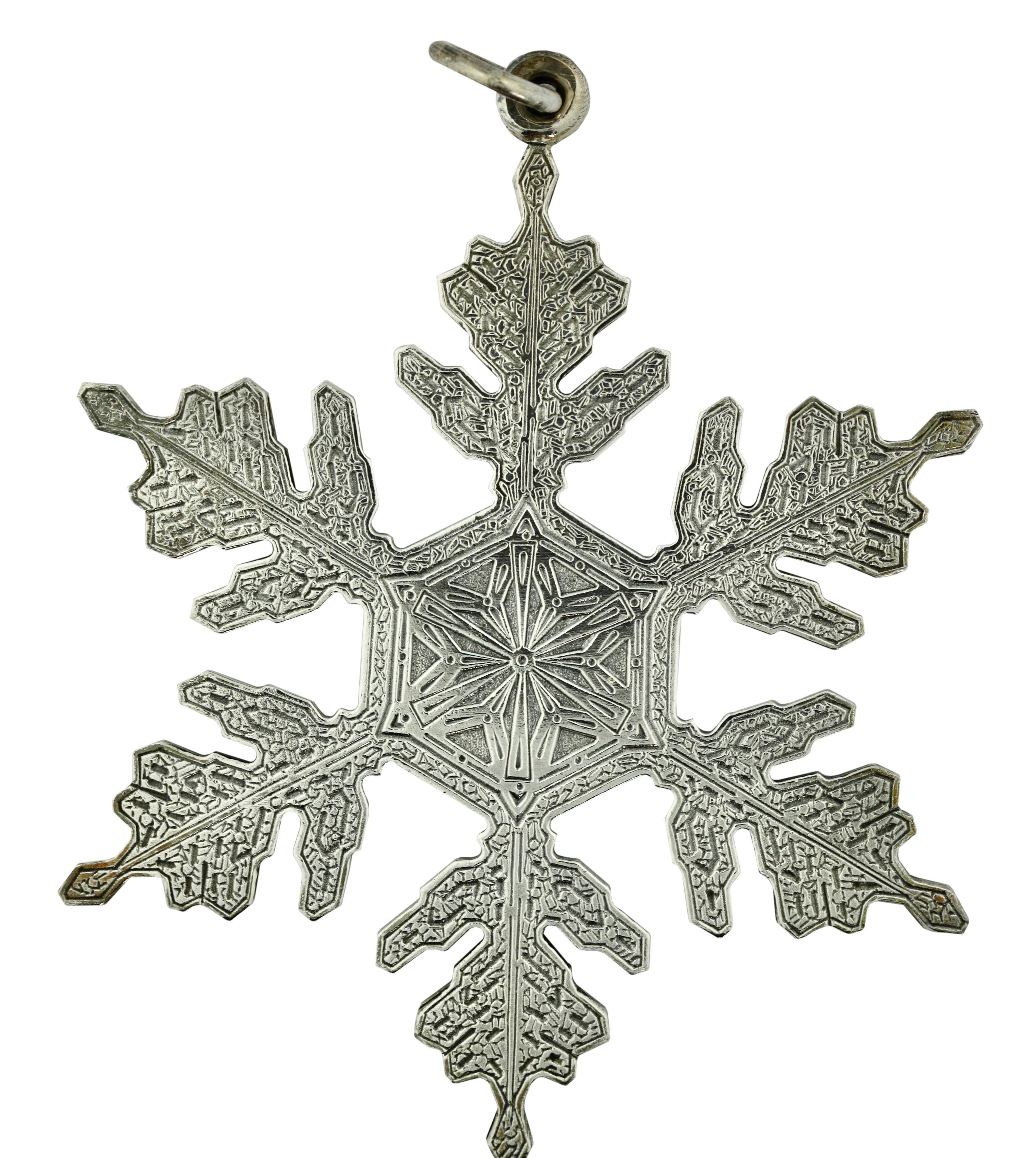 Women's or Men's Italian Silver Snowflake, Gianmaria Buccellati, Bologna, Late 20th Century