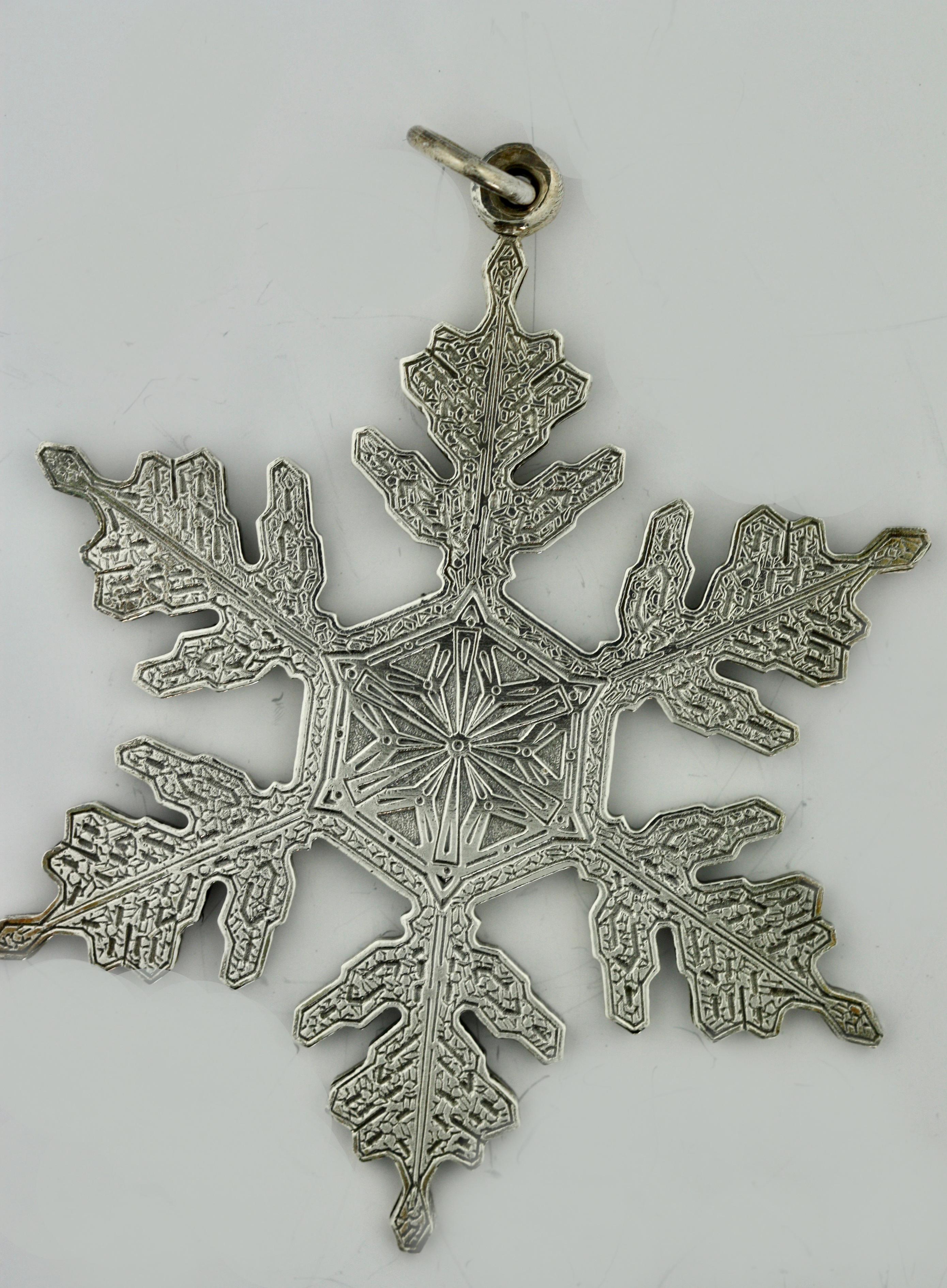 Italian Silver Snowflake, Gianmaria Buccellati, Bologna, Late 20th Century 3