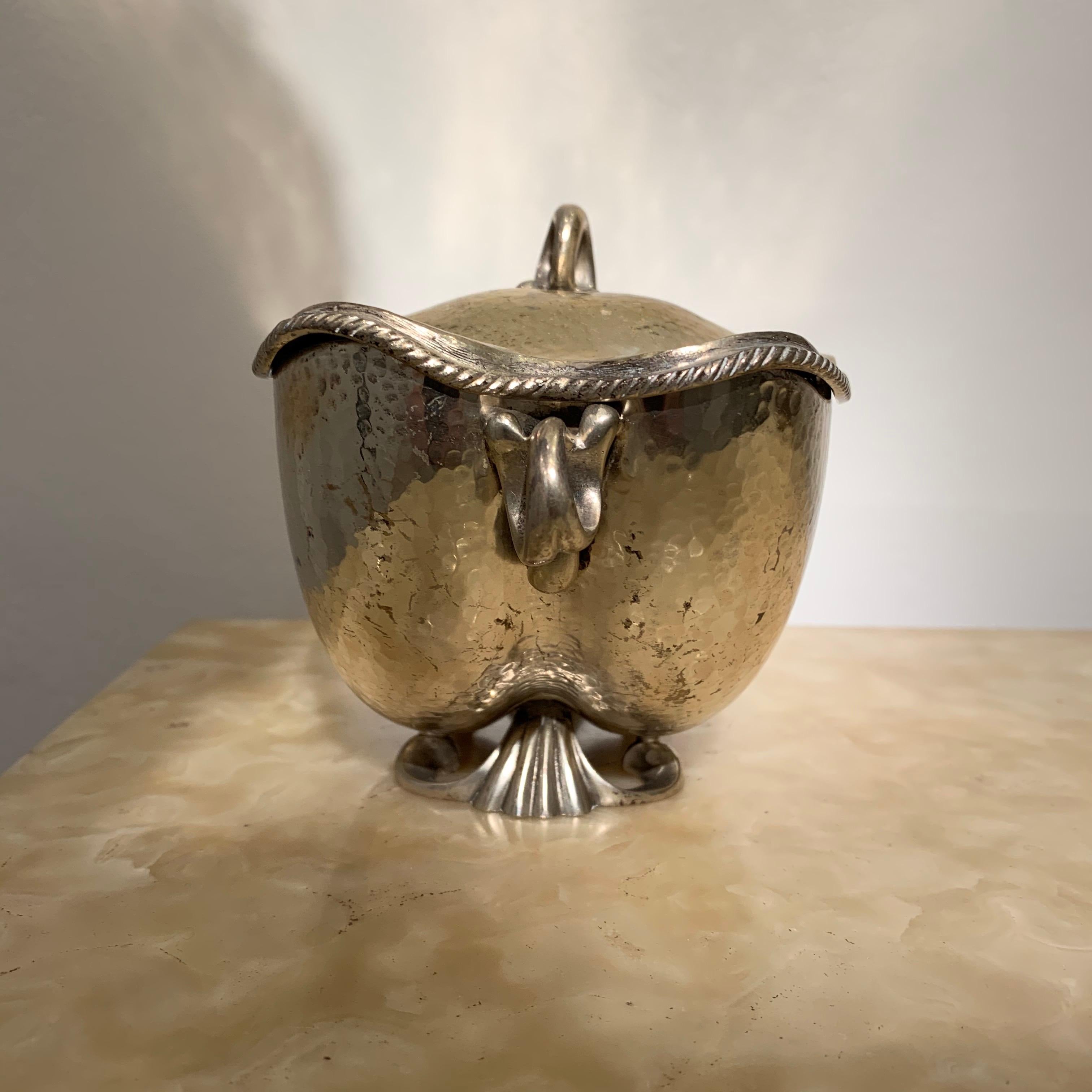 Italian Silver Sugar Pot, circa 1930s 3