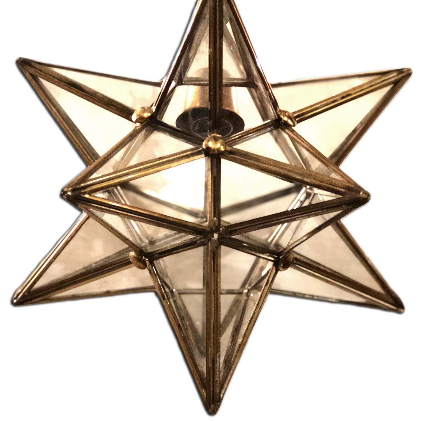 Mid-20th Century Italian Star Shaped Lantern