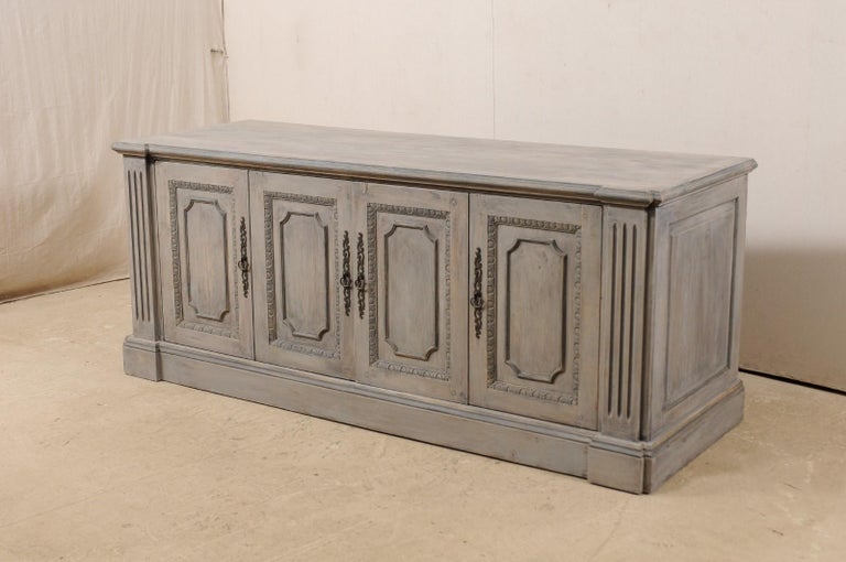 ItalianStyle Painted and Carved Wood Buffet Console with Great