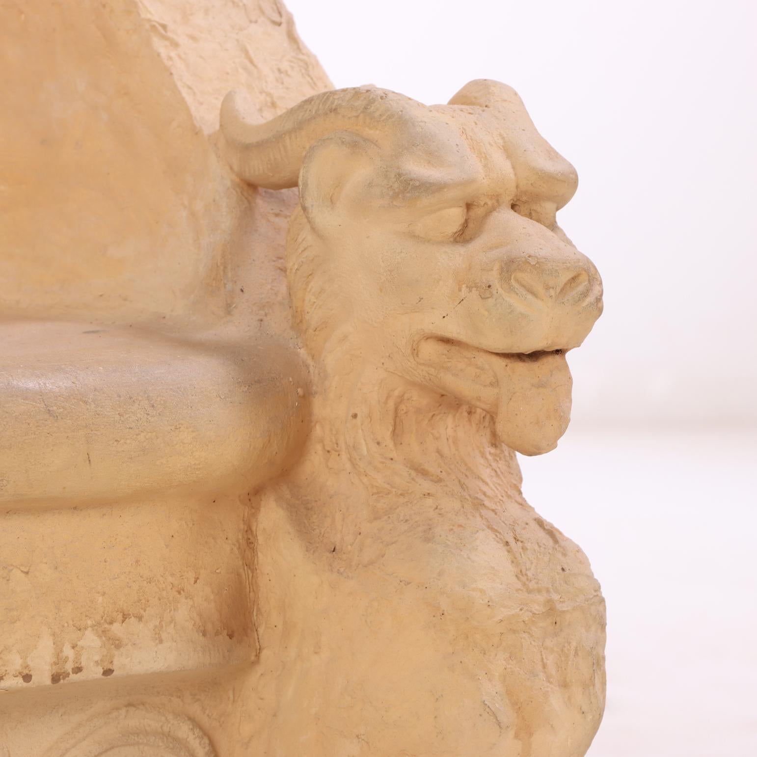 20th Century An Italian terracotta garden seat, C. 1920. For Sale