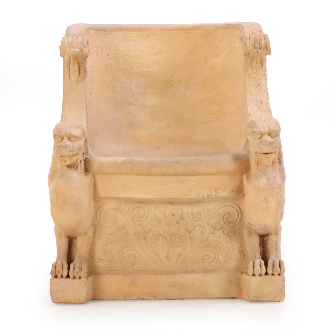 Terracotta An Italian terracotta garden seat, C. 1920. For Sale