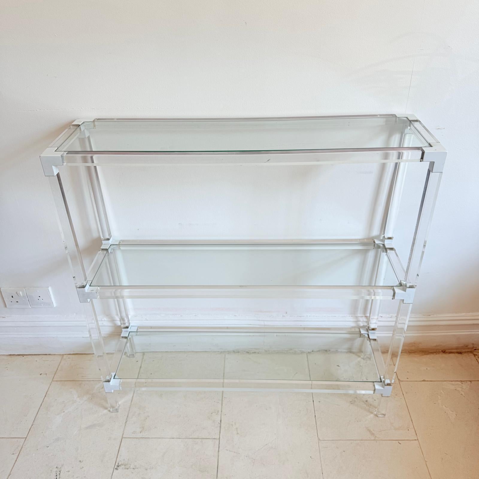 An Italian Three Tiers Console Table In The Manner Of Charles Hollis Jones For Sale 1