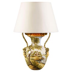 Italian Vase with Serpent Handles as a Lamp