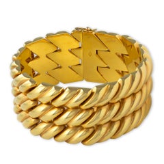 Bracciale in corda d'oro giallo italiano vintage
