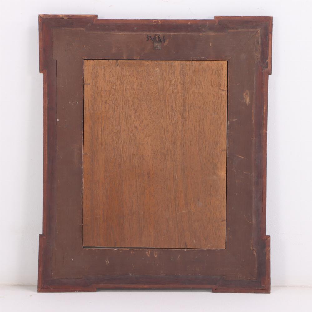 Inlay An Italian walnut mirror or picture frame, C 1920. For Sale