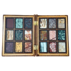 An Italian Wooden Book with Marble Specimens, 20th Century