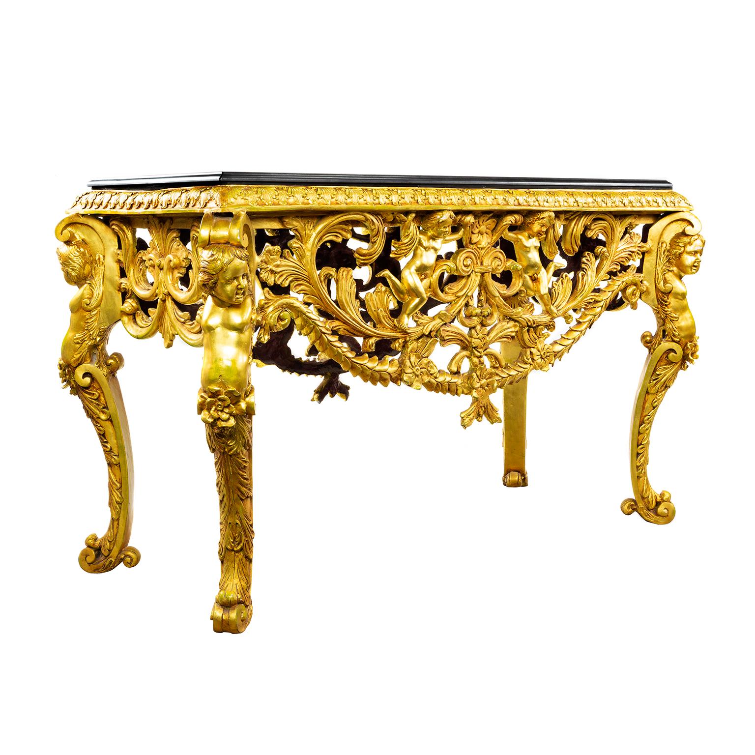 Italianate Cast Steel Table in the Empire Style, 20th Century 1