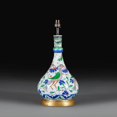 An Iznik Style Dove Vase as a Lamp