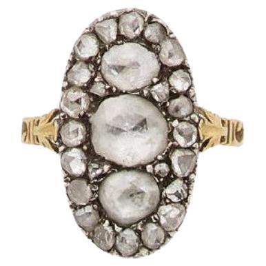 An Late 18th Century Georgian Rose Diamond Cluster Ring For Sale at 1stDibs