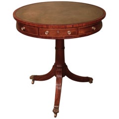 Antique Late 18th Century Mahogany Drum Table