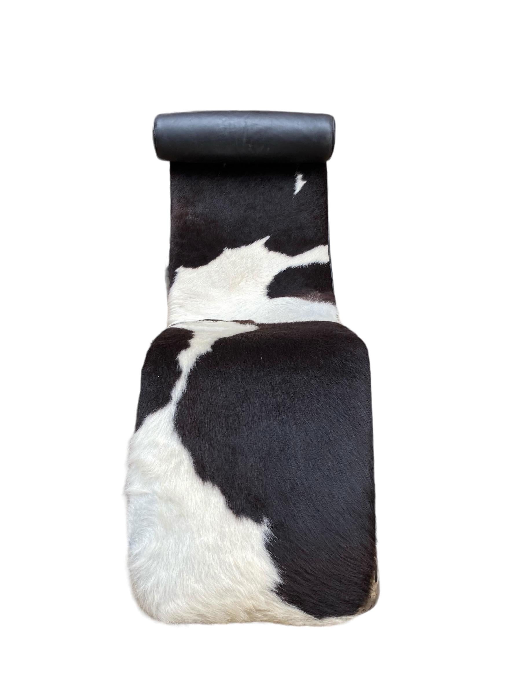 Italian An 'LC4' Le Corbusier Style chaise longue, upholstered in pony hide