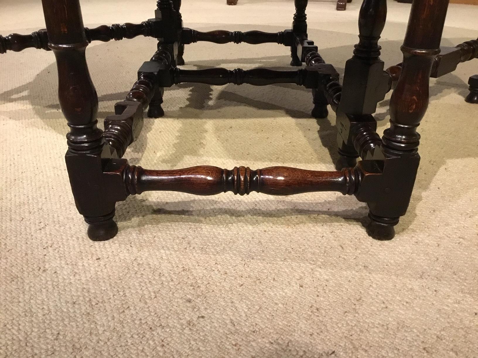 Oak 18th Century Period Antique Gate Leg Farmhouse Table 1