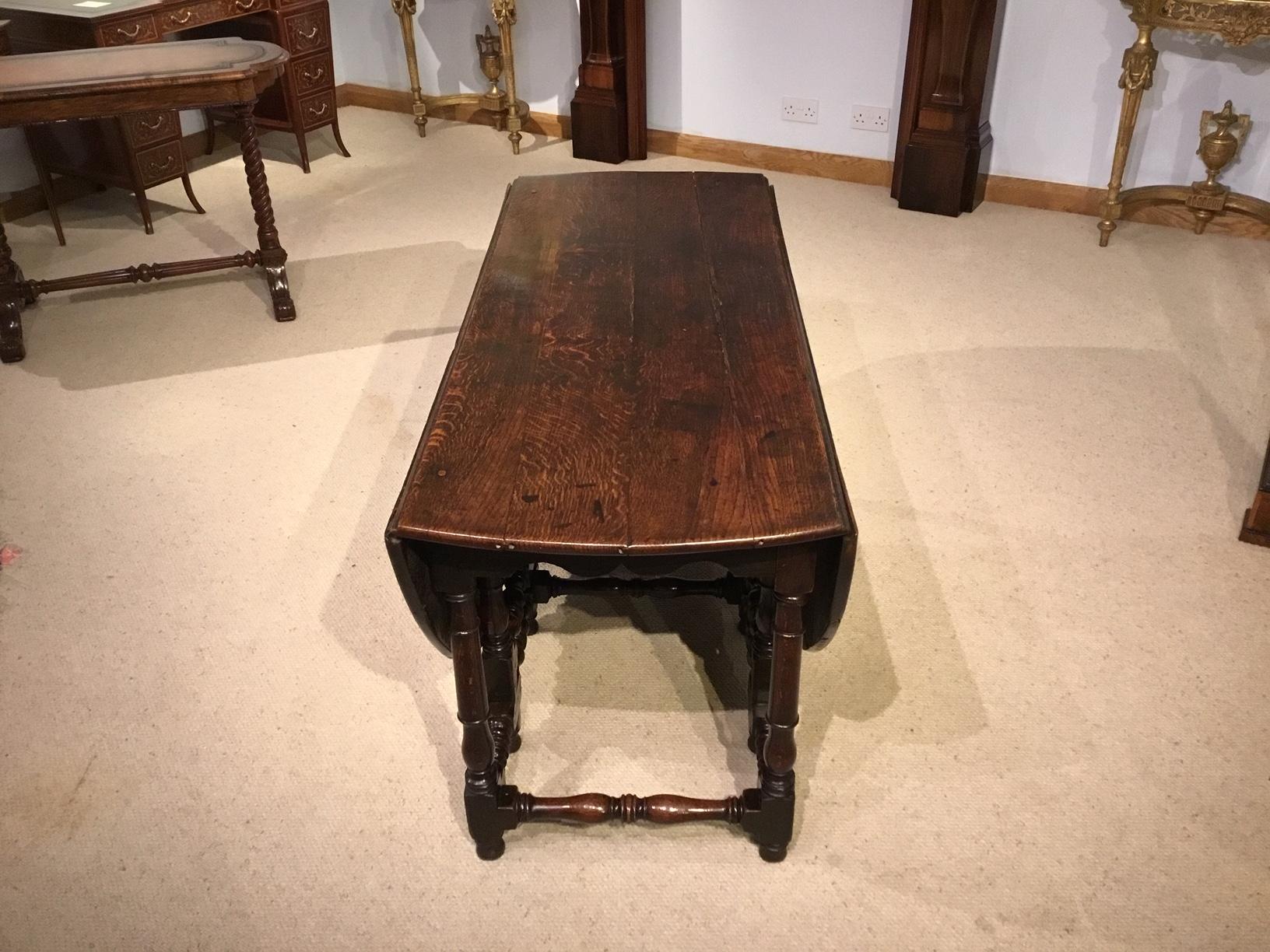 Oak 18th Century Period Antique Gate Leg Farmhouse Table 2