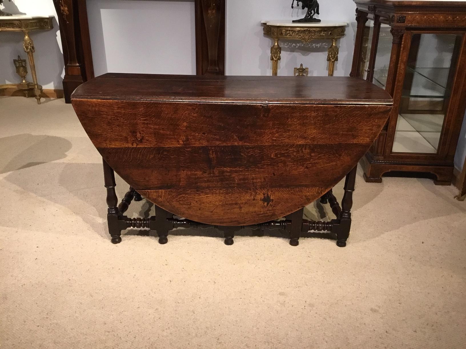 Oak 18th Century Period Antique Gate Leg Farmhouse Table 3