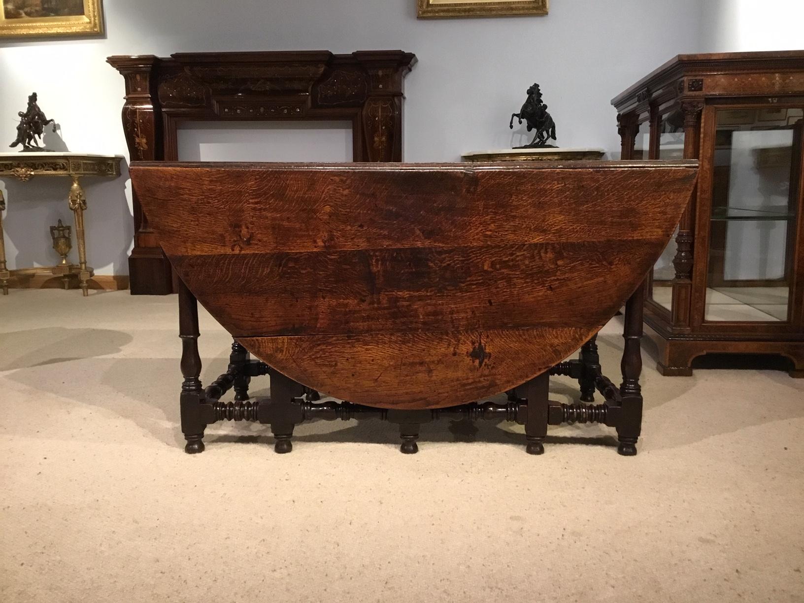 Oak 18th Century Period Antique Gate Leg Farmhouse Table 4