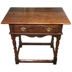 Oak 1920s Period William and Mary Style Side Table Oak 1920s Period William and Mary Style Side Table