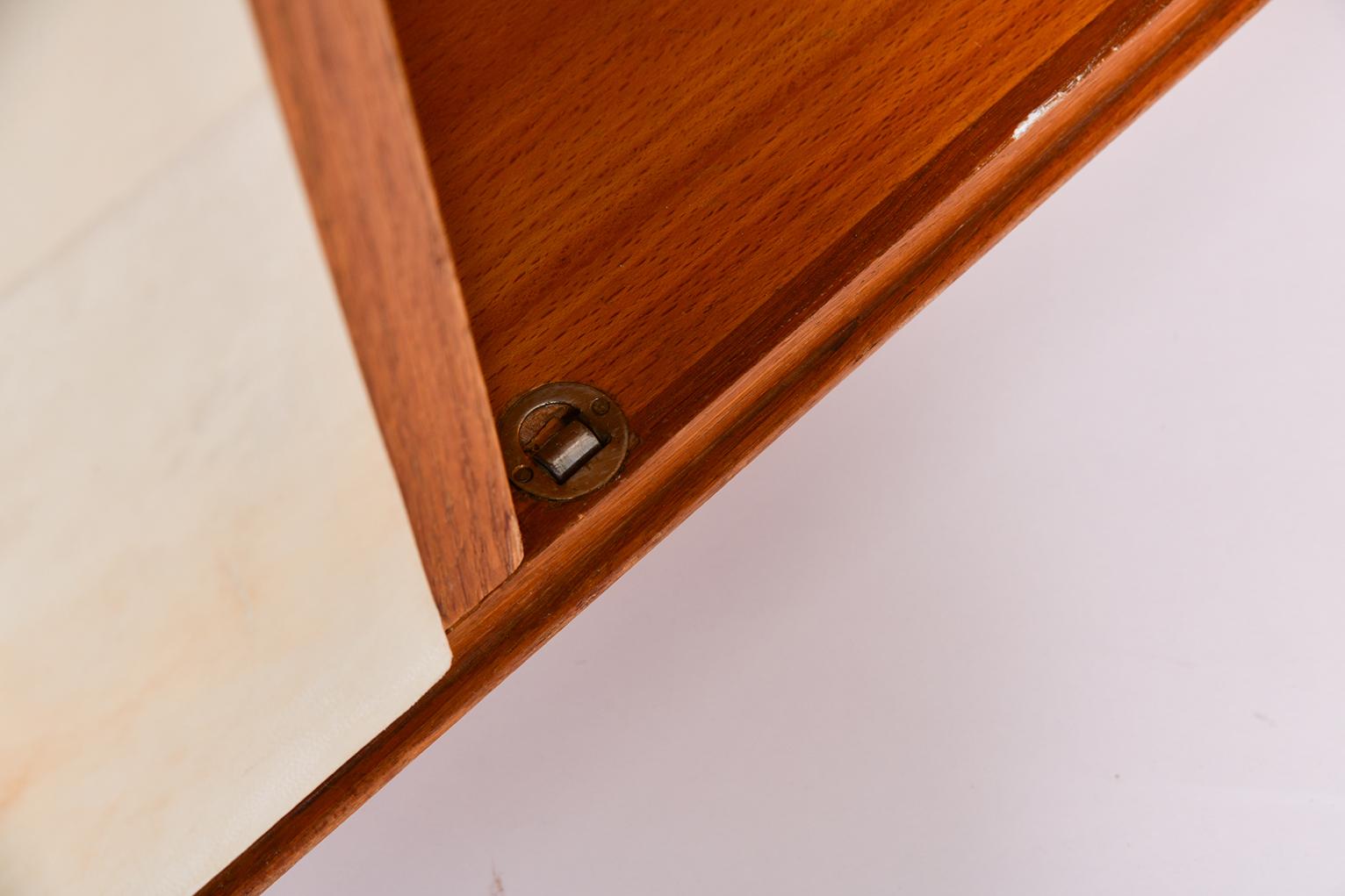 Oak and Vellum Two-Door Cabinet, in the Manner of Jean-Michel Frank 1