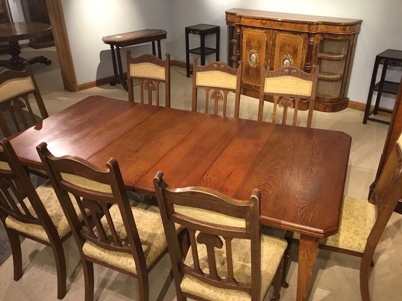 oak dining table 8 chairs