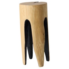 An Oak  "Ausgebrannt" Stool by Kaspar Hamacher